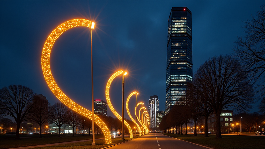 faszinierende lichtskulptur
