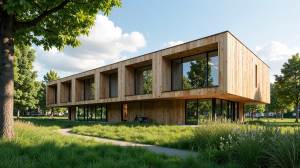 Zukunftsweisender Holzmodulbau: Die Zollhochschule Rostock im Detail